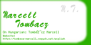 marcell tombacz business card